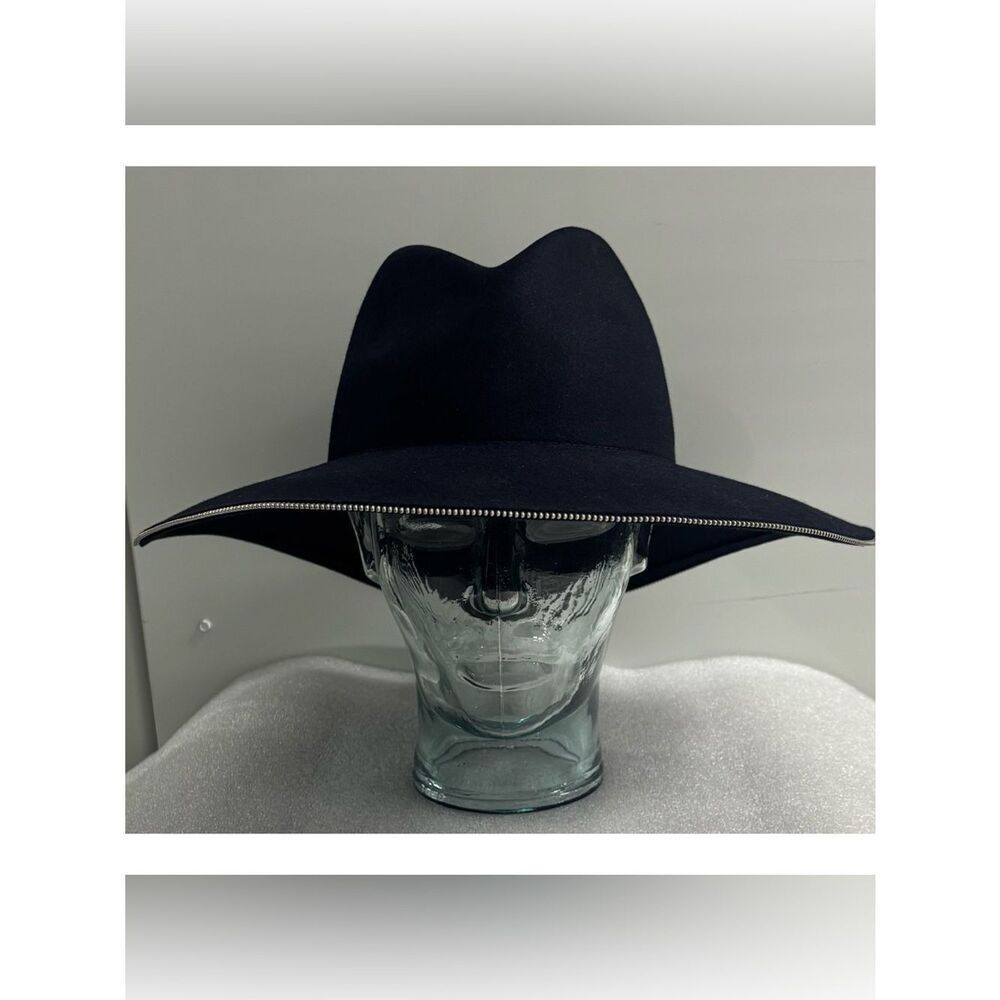 Vintage Mauser 100% Rabbit Hair Hillary Zipped Edge Fedora Hat Size M